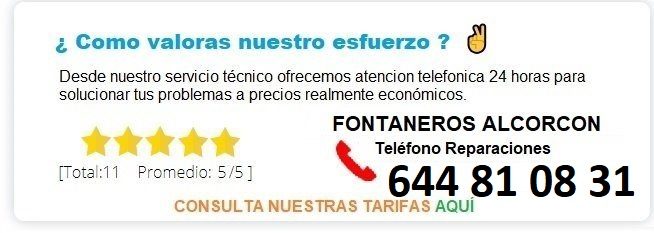 fontanero Alcorcon precio